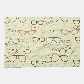 Retro Eyeglass Hipster Kitchen Towel