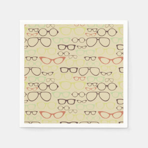 Retro Eyeglass Hipster Napkins