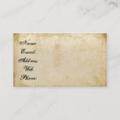 Retro Eyeglasses Grungy Paper Business Card (Back)
