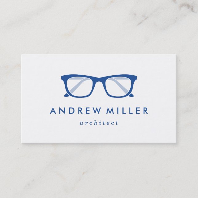 Retro Eyeglasses Stylish Business Card (Front)