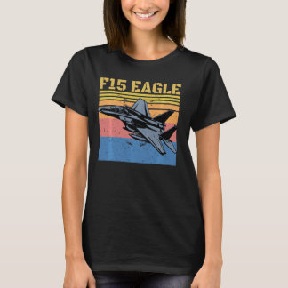 Retro F 15 Eagle Military Jet F15 Fighter Jet 4th T-Shirt
