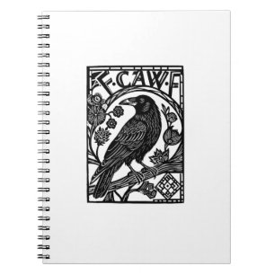 Retro F Caw F Crow Funny Saying Meme Design Notebook