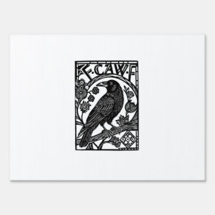 Retro F Caw F Crow Funny Saying Meme Design Sign