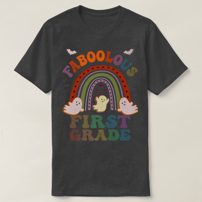 Retro FABOOLOUS 1ST GRADE TEACHER Costume This Is  T-Shirt (Design Front)
