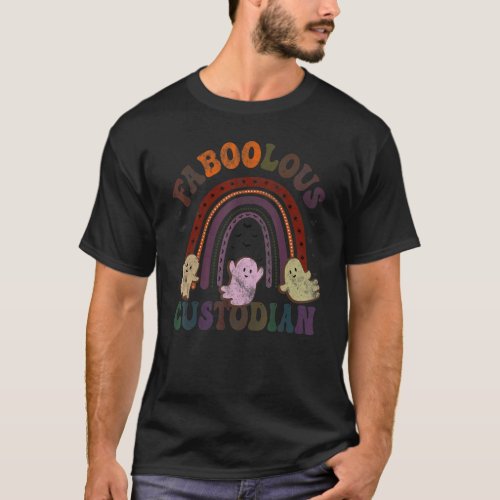 Retro FABOOLOUS CUSTODIAN Costume This Is My Scary T_Shirt