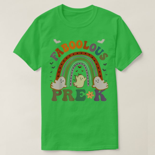 Retro FABOOLOUS PRE-K TEACHER Costume This Is My S T-Shirt (Design Front)