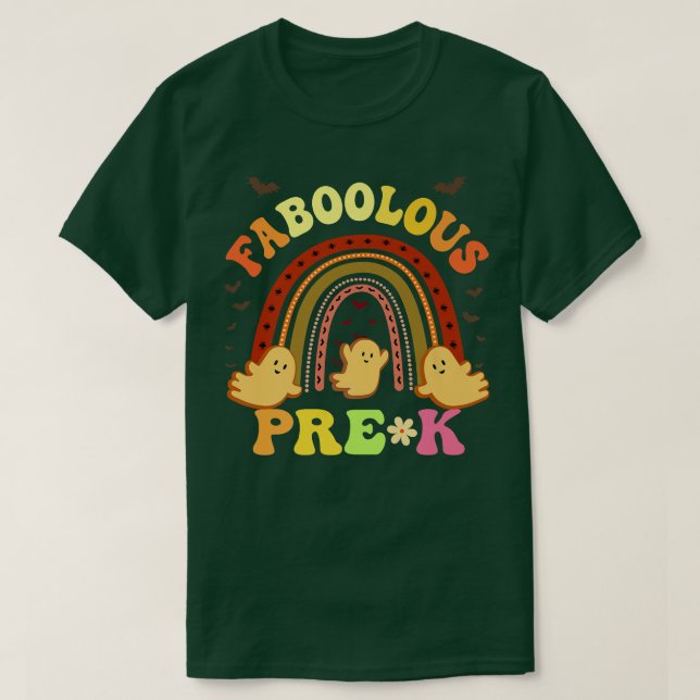 Retro FABOOLOUS PREK TEACHER Costume This Is My Sc T-Shirt (Design Front)