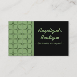 Retro Fabulous Business Card, Light Green Business Card