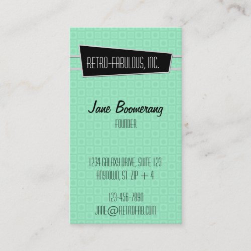 Retro-Fabulous Vertical Business Card