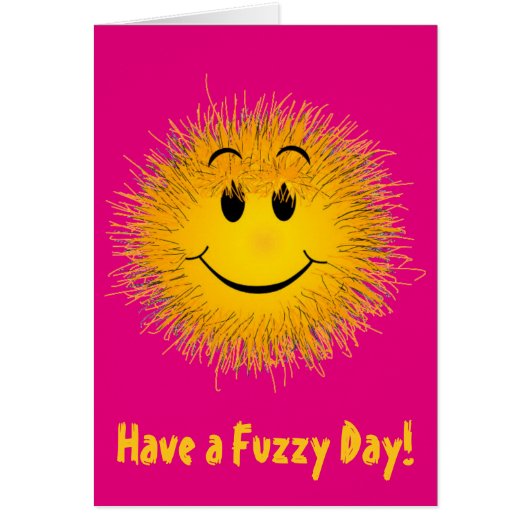 Retro Face: Have a Fuzzy Day! Cards (Front)