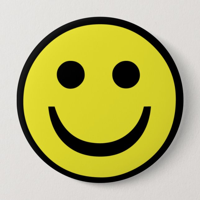retro face pinback button (Front)