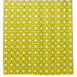 Retro Face Yellow Smile Bath Shower Curtain at Zazzle