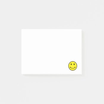 Retro Face Yellow Smile Post-it® Notes by hiway9 at Zazzle
