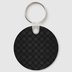 Retro faded black circles pattern keychain