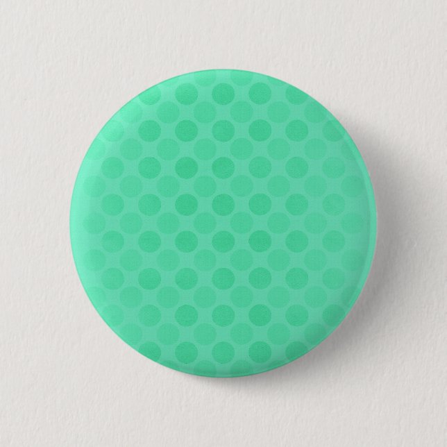Retro faded green circles pattern button (Front)