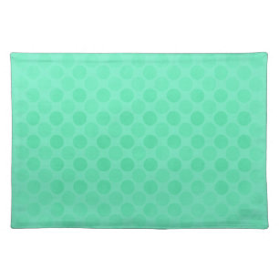 Retro faded green circles pattern cloth placemat