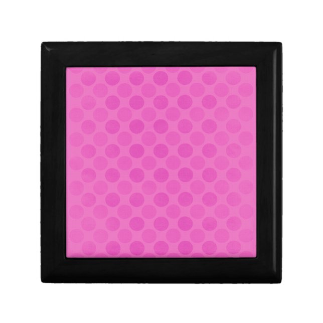 Retro faded pink circles pattern gift box (Front)