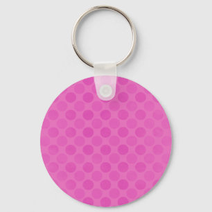 Retro faded pink circles pattern keychain