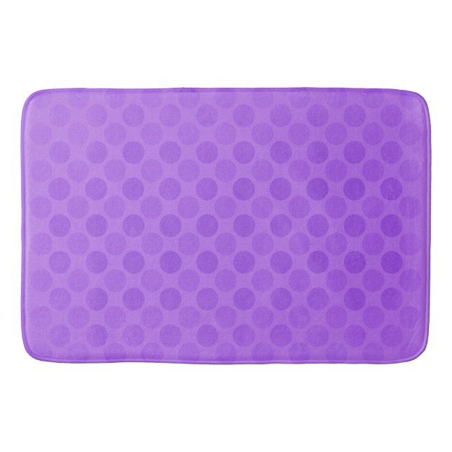 Retro faded purple circles pattern bath mat (Front)