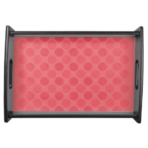 Retro faded red circles pattern serving tray