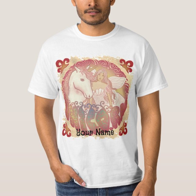 Retro Fairy and Unicorn t-shirt (Front)