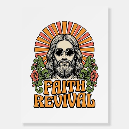 Retro Faith Revival Christian Engraving Vector Foam Board