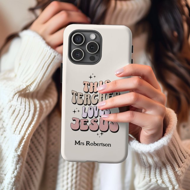 Retro faith teacher appreciation  Case-Mate iPhone case (Creator Uploaded)