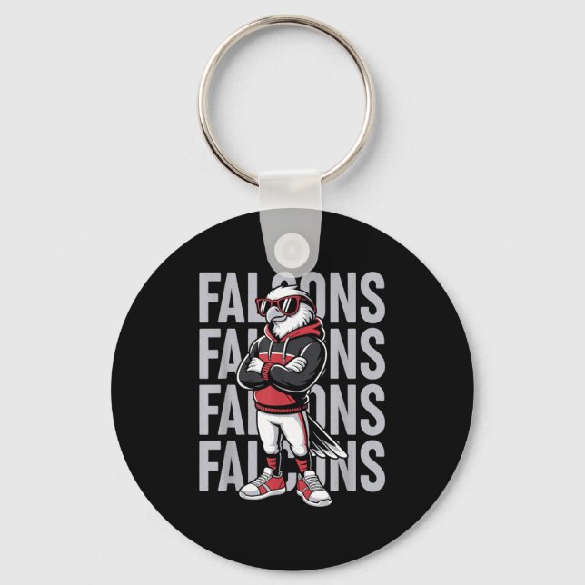 Retro Falcon Gift For Men Women Boys Girls Kids  Keychain (Front)