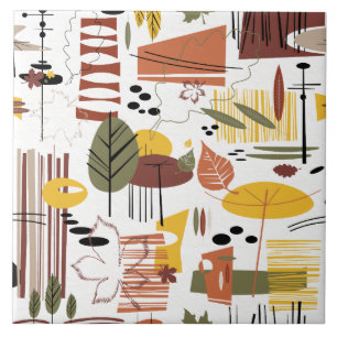 Retro Fall A Go-Go Ceramic Tile