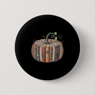 Retro Fall Book Pumpkin Fall Librarians Teachers S Button