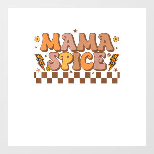 Retro Fall Pumpkin Autumn Thanksgiving Family Mama Wall Decal