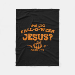 Retro Fall Religious Bible Matthew Are You Fall-o- Fleece Blanket