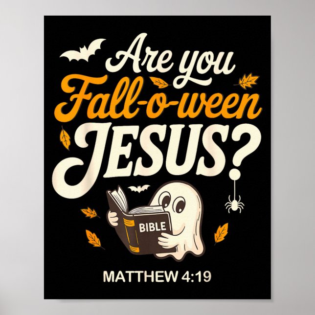 Retro Fall Religious Bible Matthew Are You Fall-o- Poster (Front)