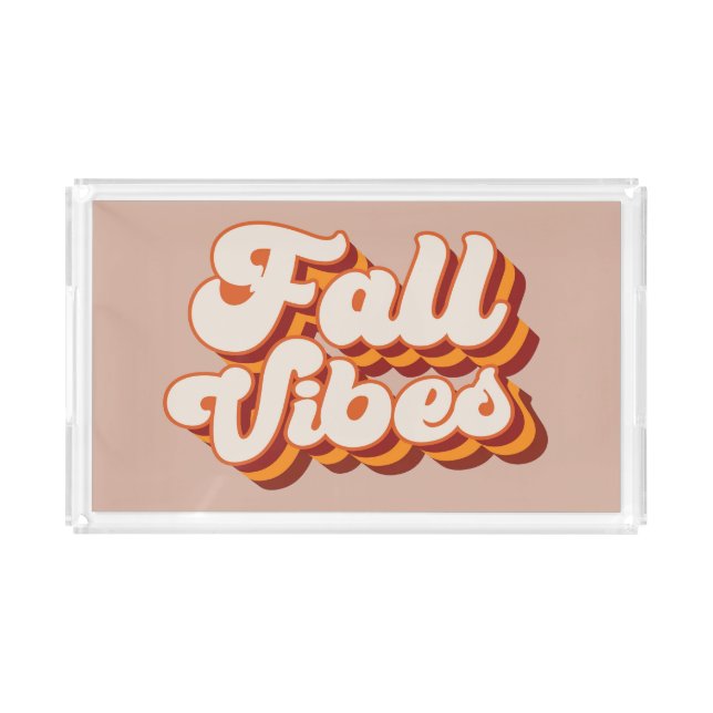 Retro Fall Vibes Acrylic Tray (Front)