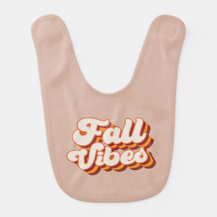 Retro Fall Vibes Baby Bib