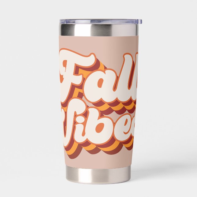 Retro Fall Vibes Insulated Tumbler (Left)