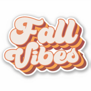 Retro Fall Vibes Sticker