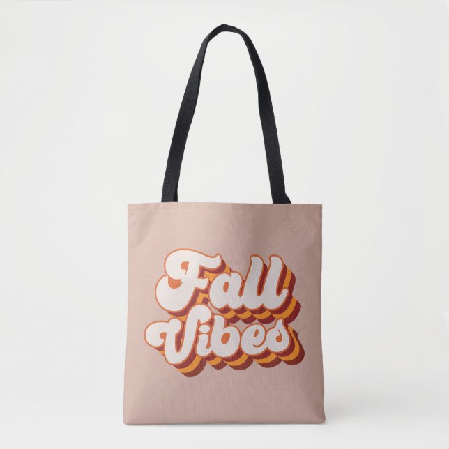 Retro Fall Vibes Tote Bag (Front)