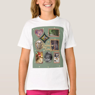 Retro Family 8 Photo Collage CUSTOM T-Shirt