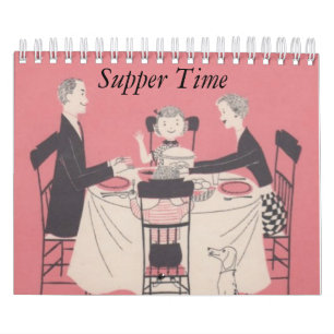 Retro Family Calendar with captions