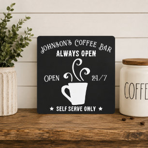 Retro Family Coffee Bar Metal Print
