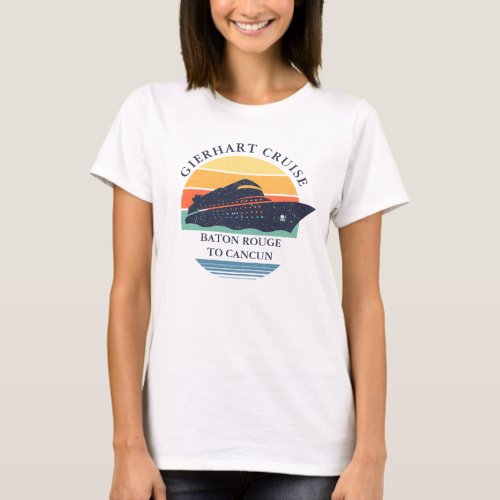 Retro Family Cruise Trip Custom Vacation T_Shirt