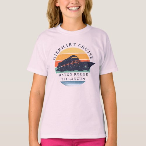 Retro Family Cruise Trip Matching Vacation T_Shirt