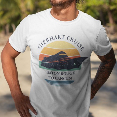 Retro Family Cruise Trip Personalized Matching T_Shirt