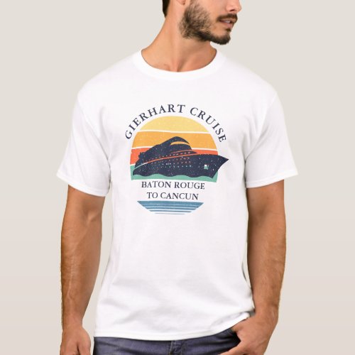 Retro Family Cruise Trip Personalized Matching T_Shirt