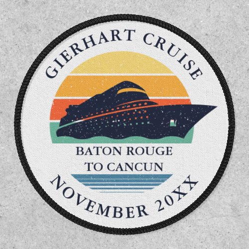 Retro Family Cruise Trip Personalized Patch