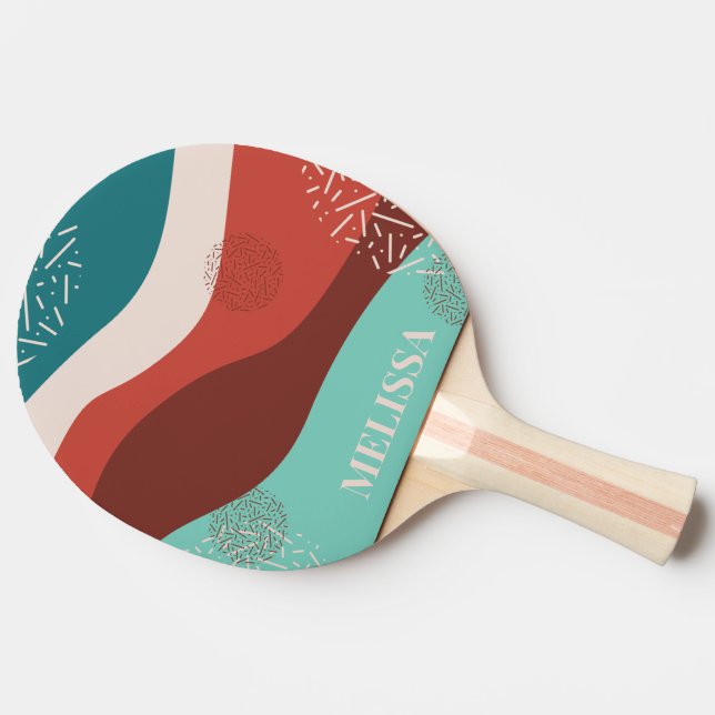 Retro Family Matching Personalize Ping Pong Paddle (Side)