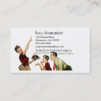 Retro Family Meal Time Business Card