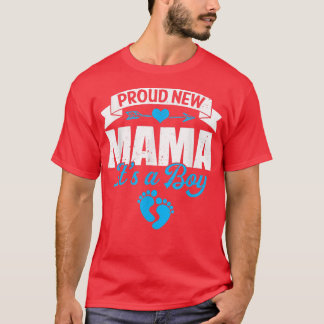 Retro Family Proud New Mama It's A Boy Gender Reve T-Shirt