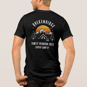 Retro Family Reunion Camping Vacation Custom Tri-Blend Shirt
